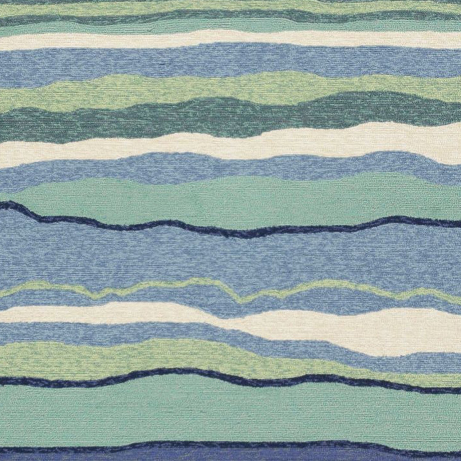 7' Round UV treated Polypropylene Ocean Area Rug