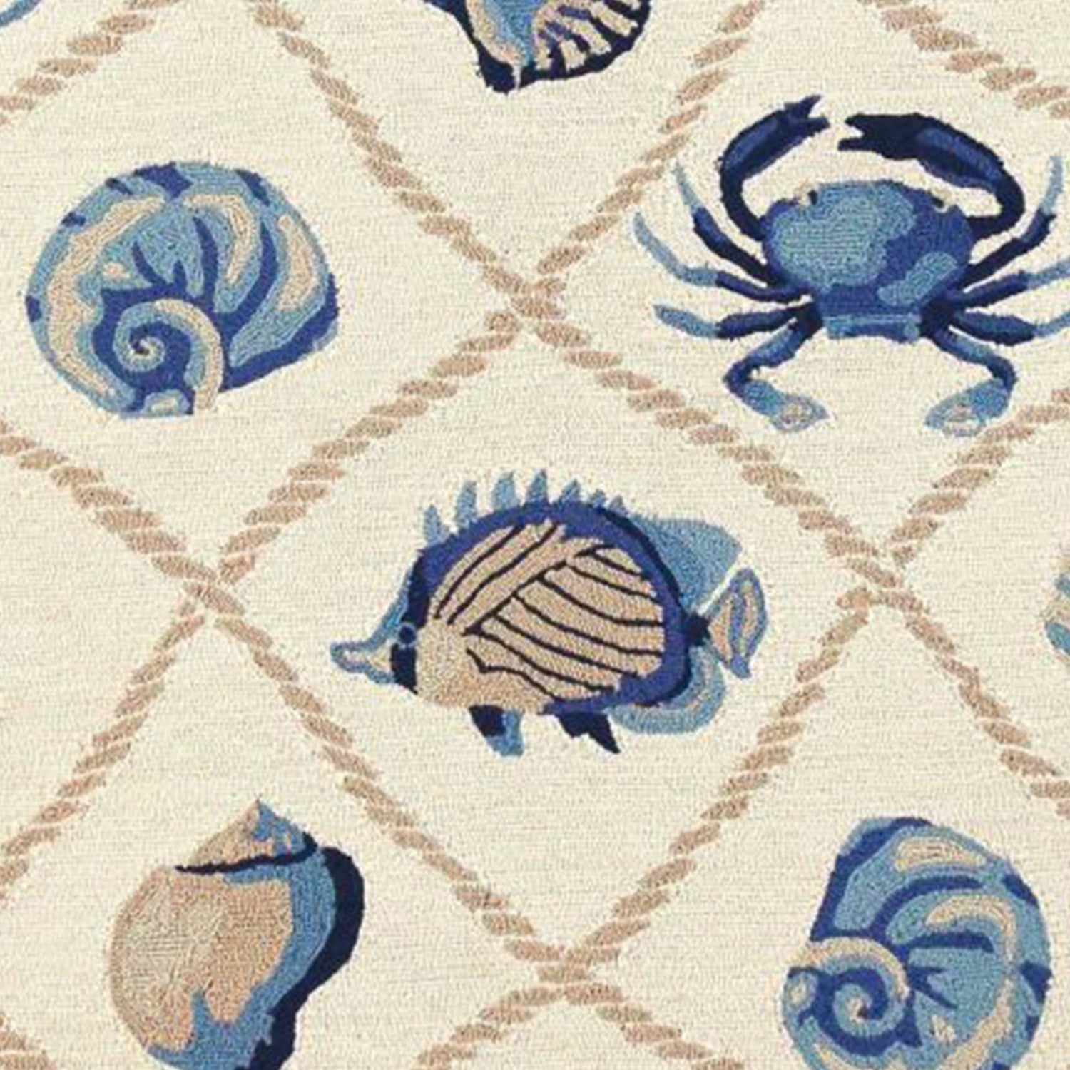 7' Round UV treated Polypropylene Sand Area Rug