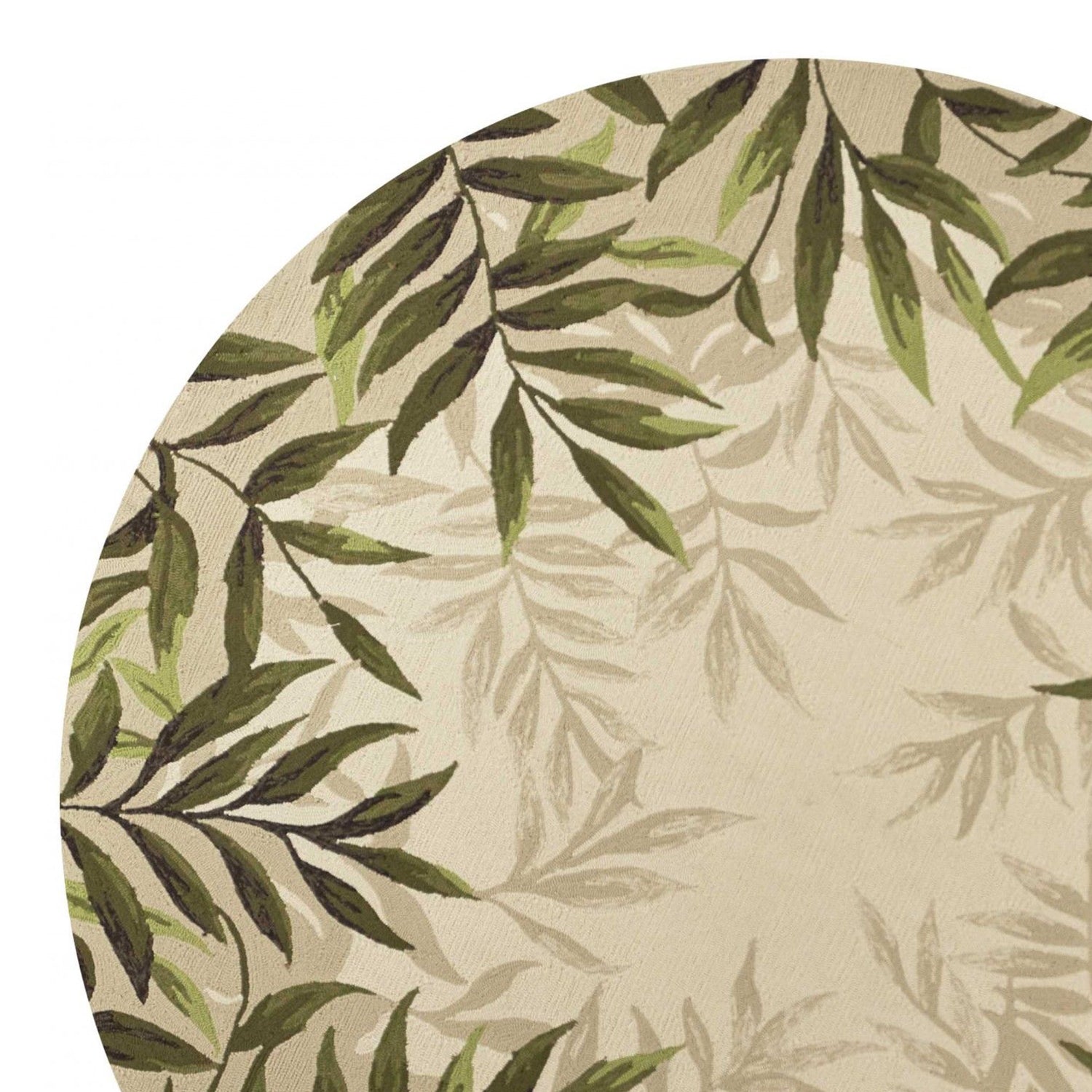 7' Round UV treated Polypropylene Sand Area Rug