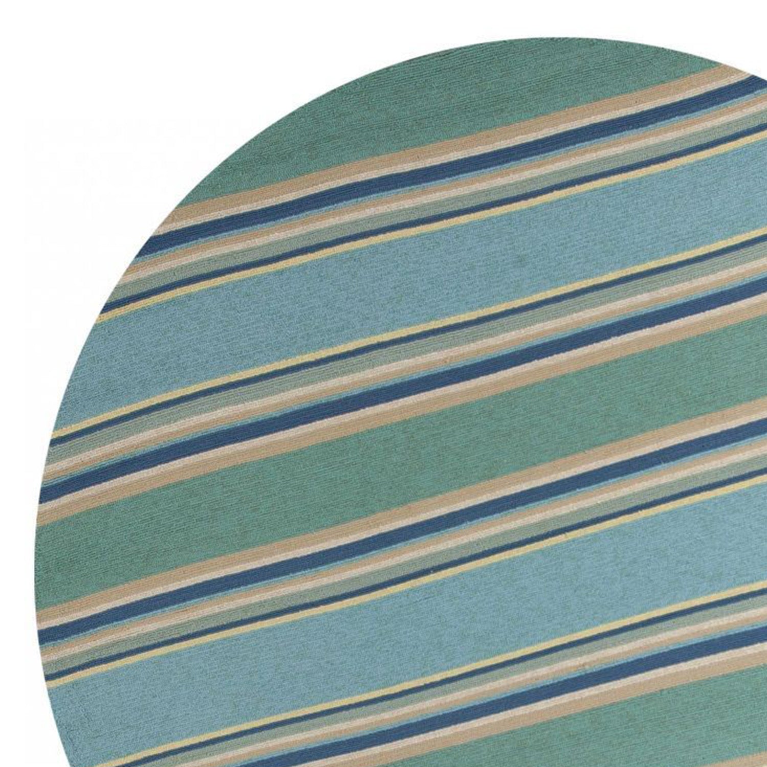 7' Round UV treated Polypropylene Ocean Area Rug