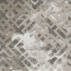 6' x 9'  Polyester Sand Silver Area Rug