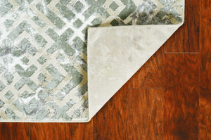 6' x 9'  Polyester Sand Silver Area Rug