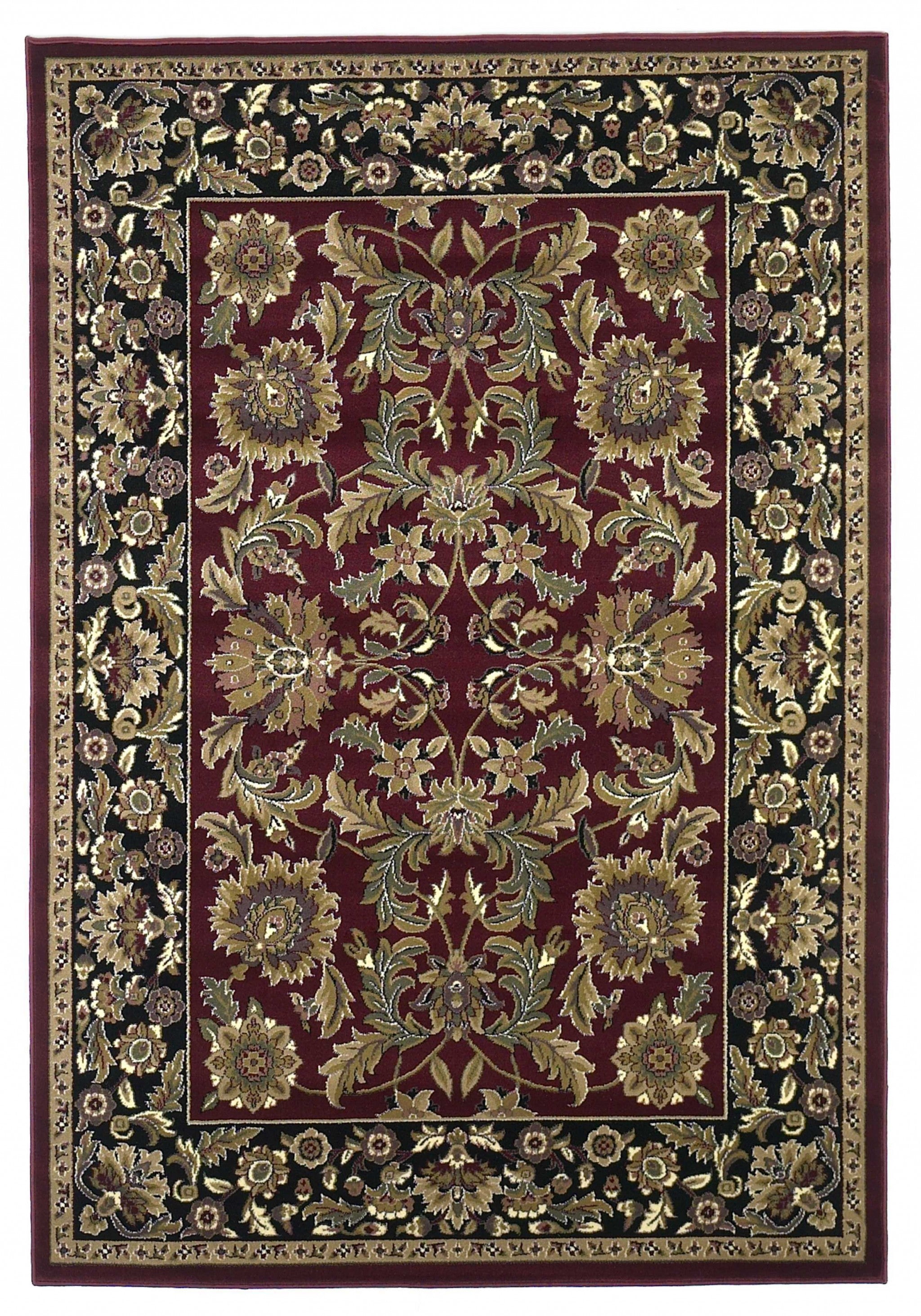 7' x 10'  Polypropylene Red or  Black Area Rug