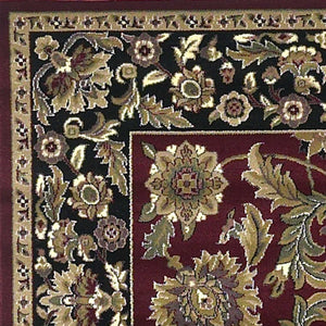 7' x 10'  Polypropylene Red or  Black Area Rug