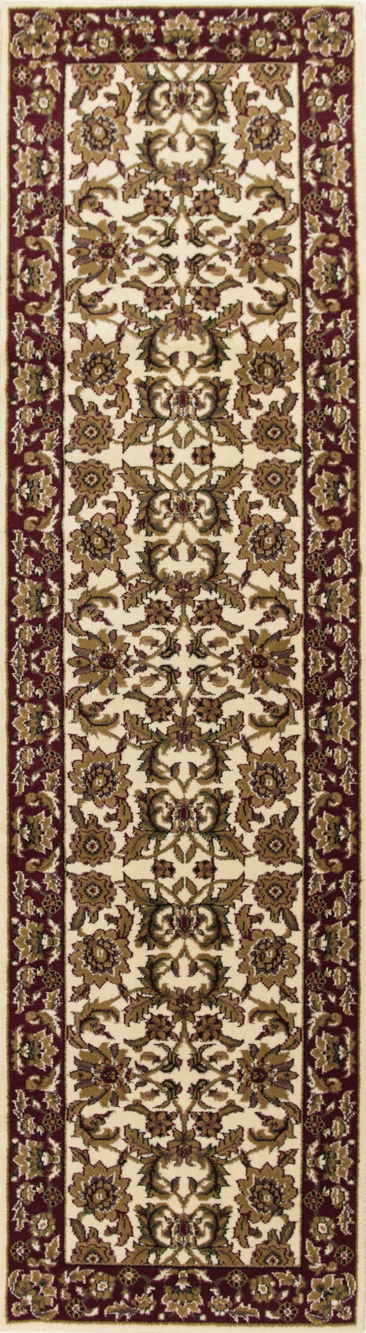7' x 10'  Polypropylene Ivory or Red Area Rug