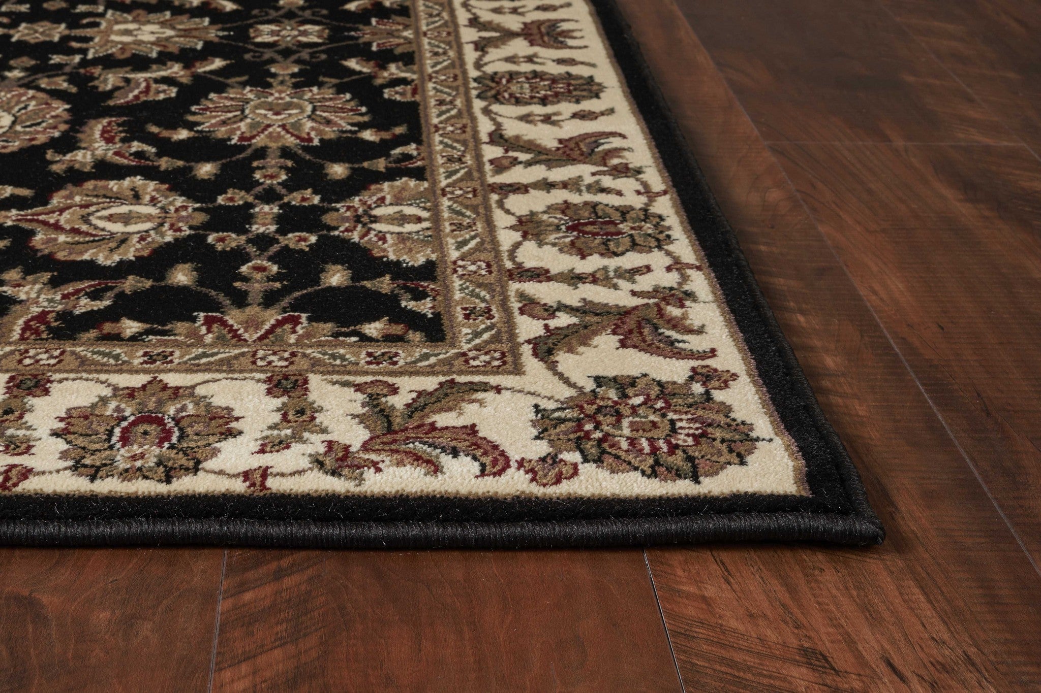 7' x 10'  Polypropylene Black or  Ivory  Area Rug