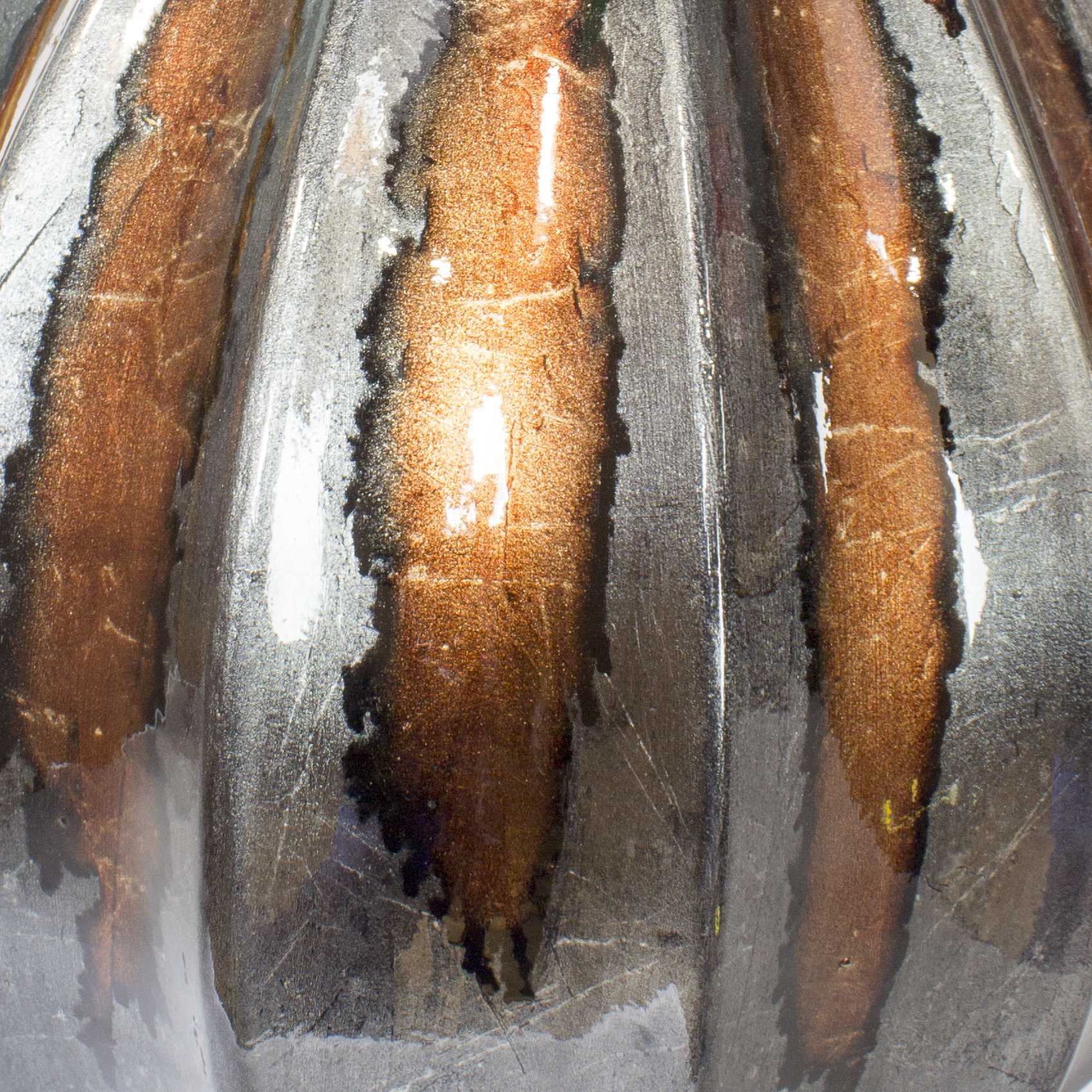 Kya Copper Pewter Foil and Lacquer Teardrop Vase