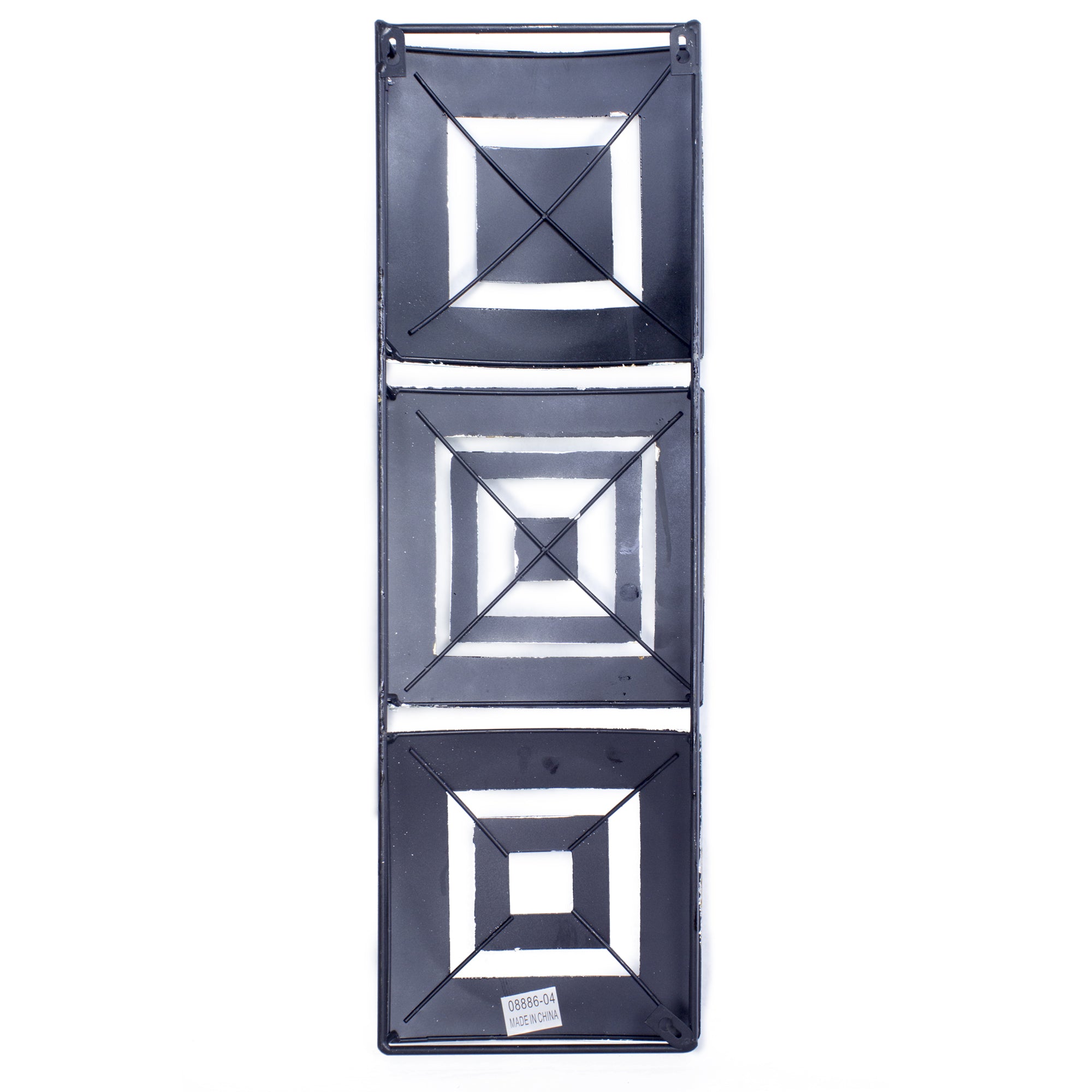 8" X 2.75" X 25" Turquoise Copper and Bronze Metal Vertical Panel Wall Decor