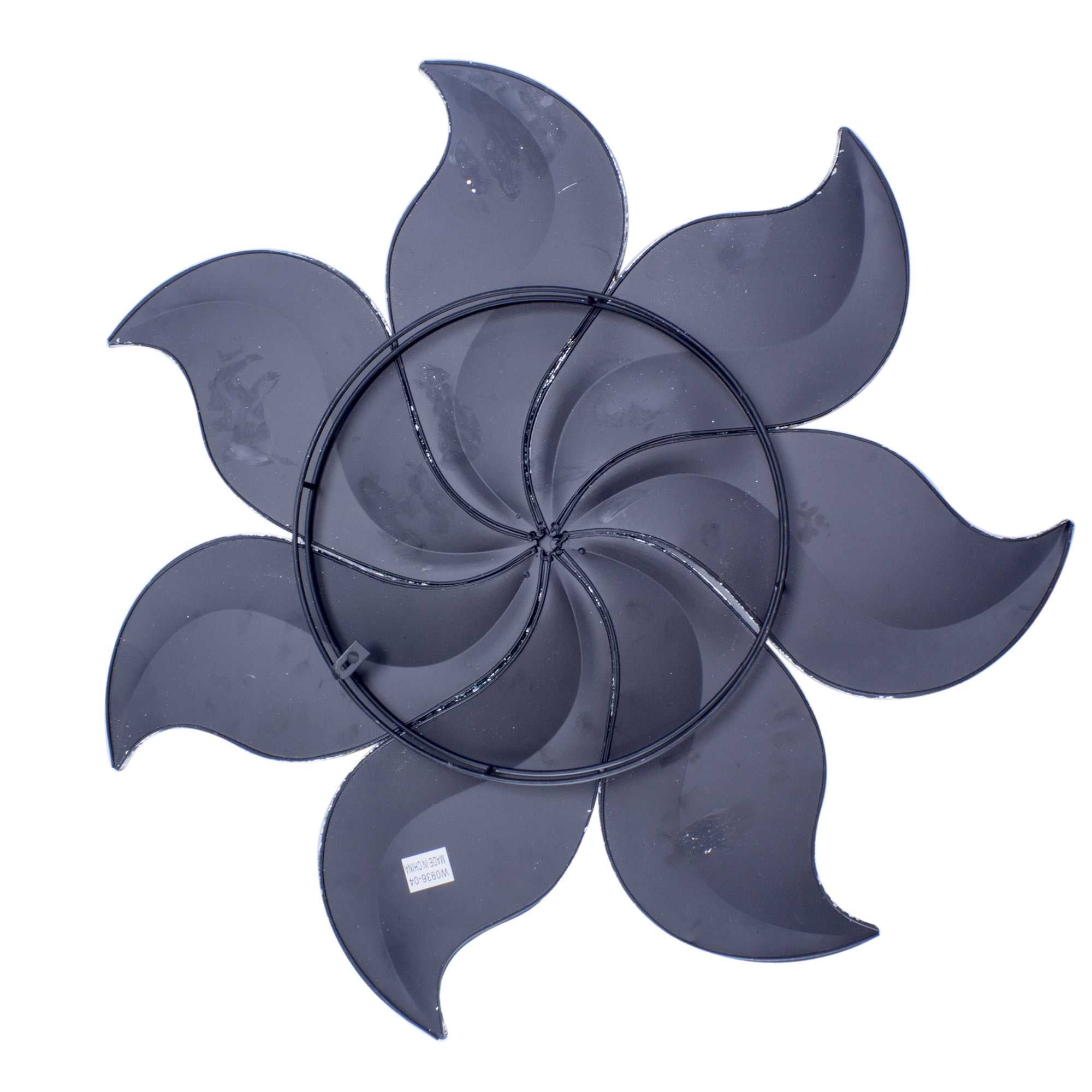 23.25" X 2" X 23.25" Turquoise Copper and Bronze Metal Medium Flower Wall Decor