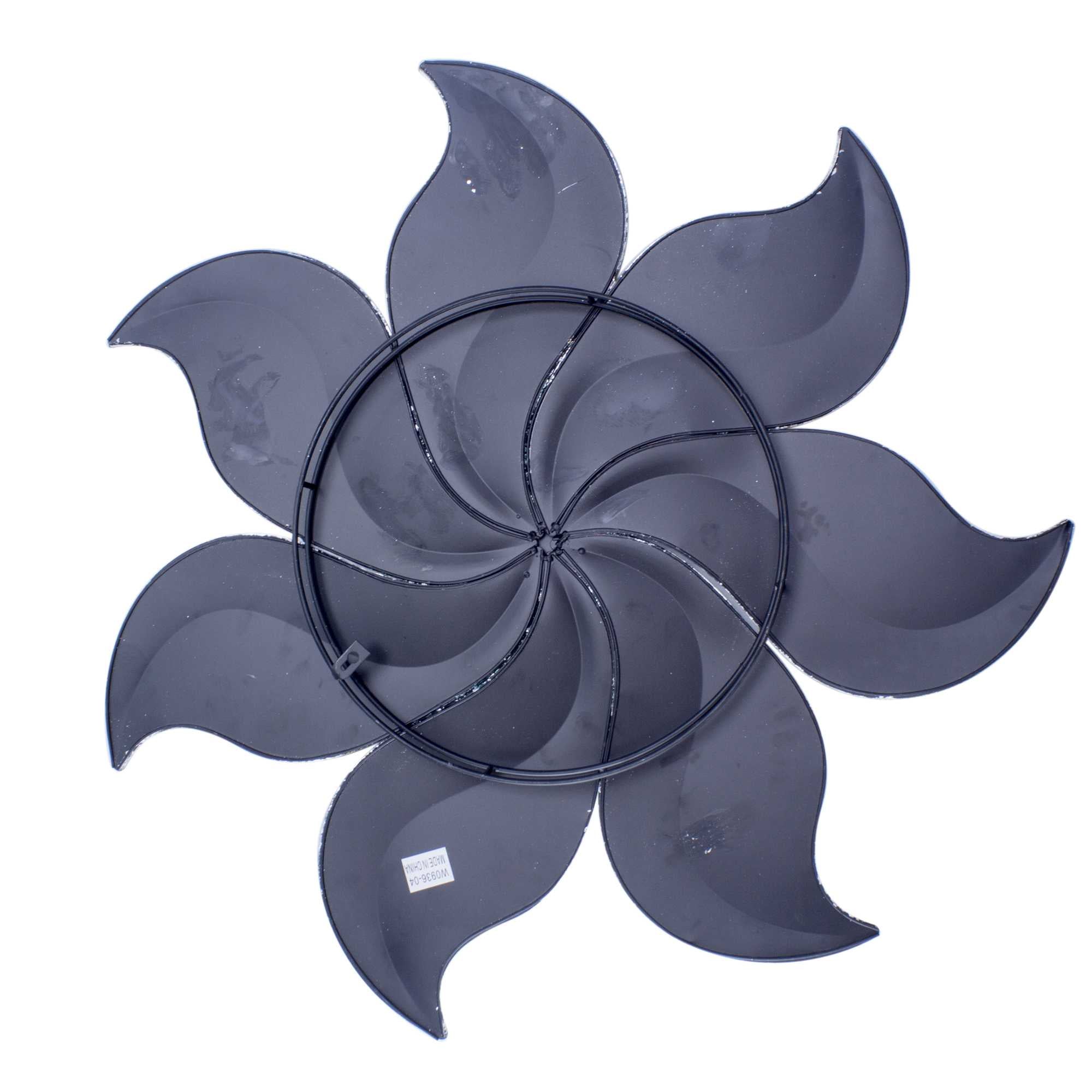 29" X 2" X 29" Turquoise  Copper and Bronze Metal Large Flower Wall Decor