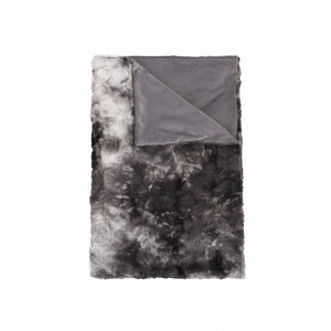50" x 60" Naples Charcoal/Grey Fur - Throw