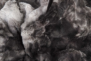 50" x 60" Naples Charcoal/Grey Fur - Throw
