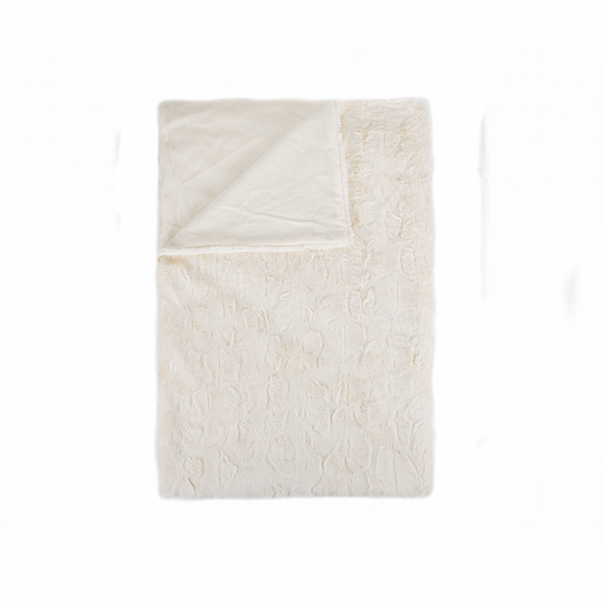 50" x 60" Reno Off White Fur - Throw