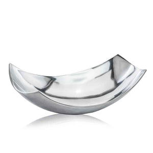 7.5" x 13" x 4.5" Silver Buffed Small Scoop Bowl