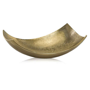 9.75" x 17" x 5.5" Brushed Gold Large Scoop Bowl