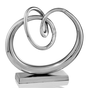 5" x 17" x 17" Buffed Twisted Knot Sculpture