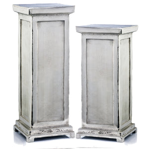 12" x 12" x 40" Rough Silver Tall Roman Pedestal