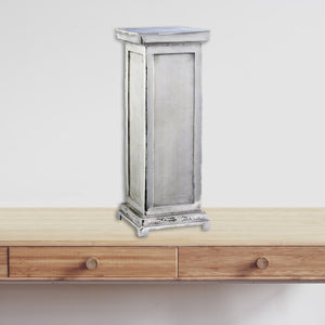 12" x 12" x 40" Rough Silver Tall Roman Pedestal