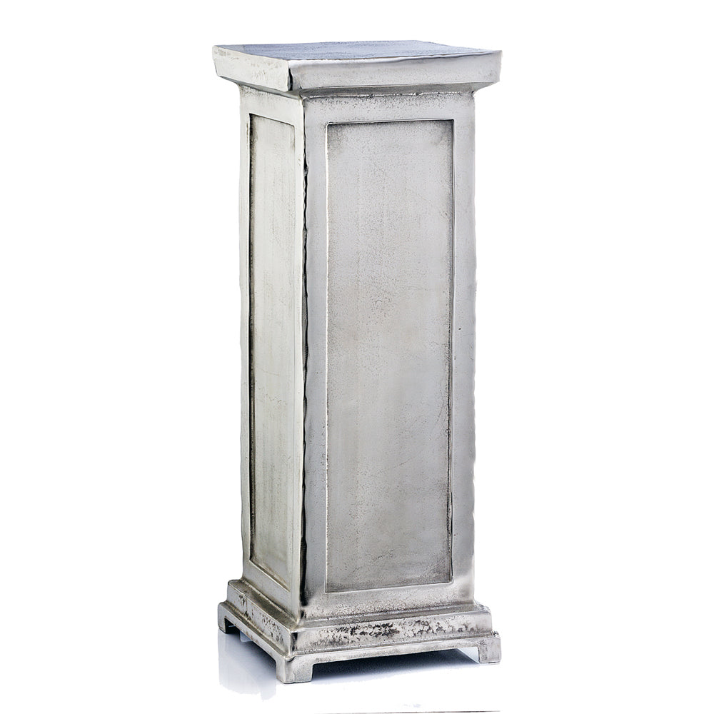12" x 12" x 32" Rough Silver Short Roman Pedestal