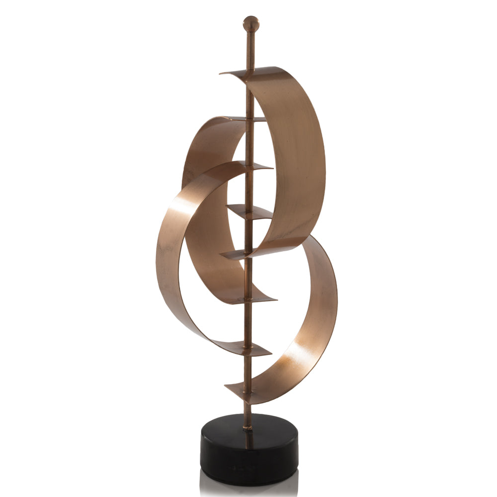 9.5" x 9.5" x 25.5" Copper Black Tree of Sails