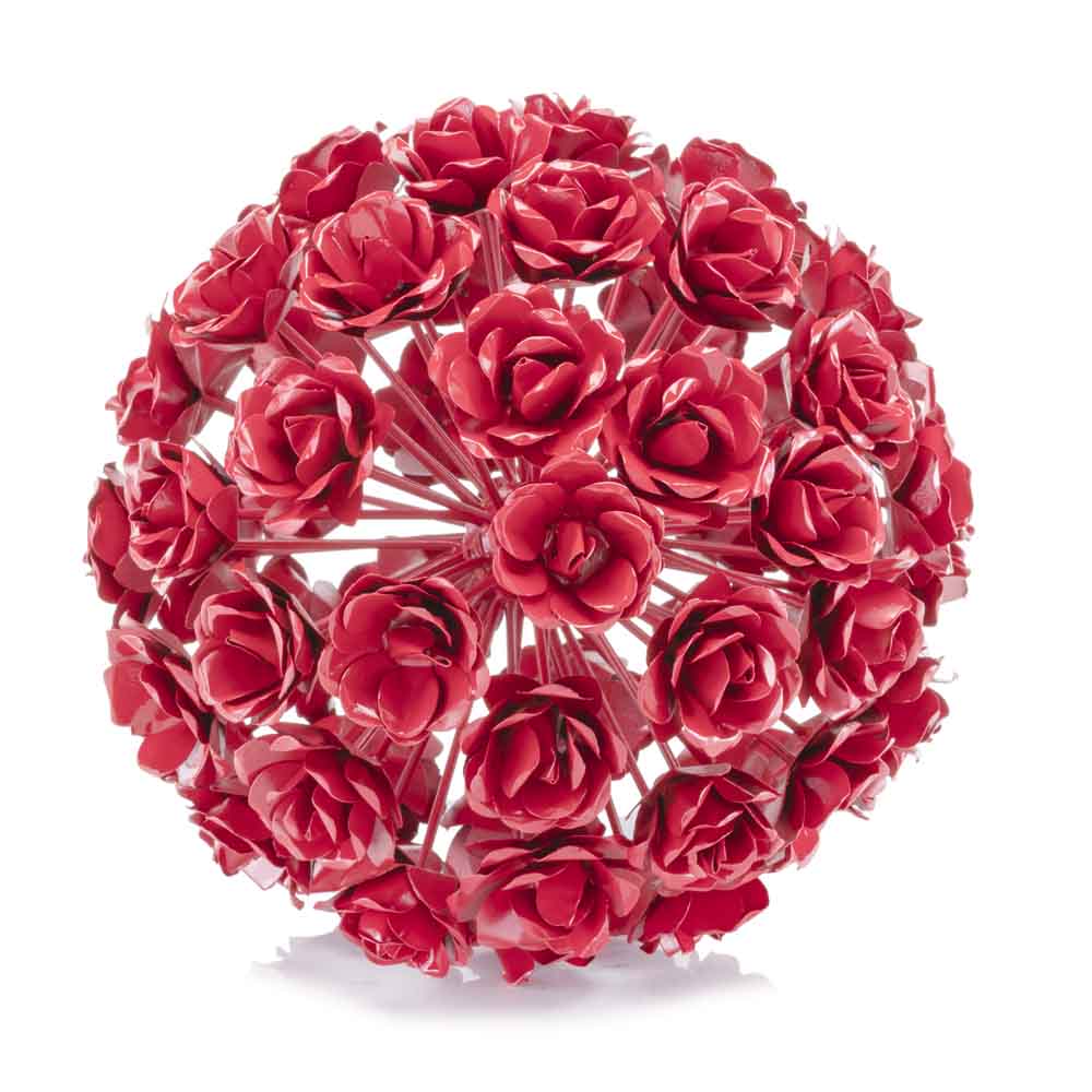 8" x 8" x 8" Red Rose Sphere
