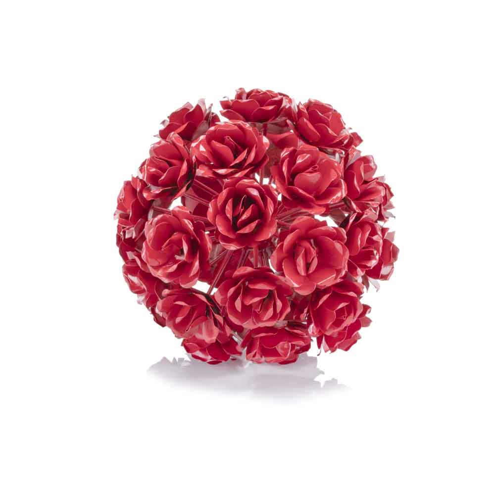 6" x 6" x 6" Red Rose Sphere