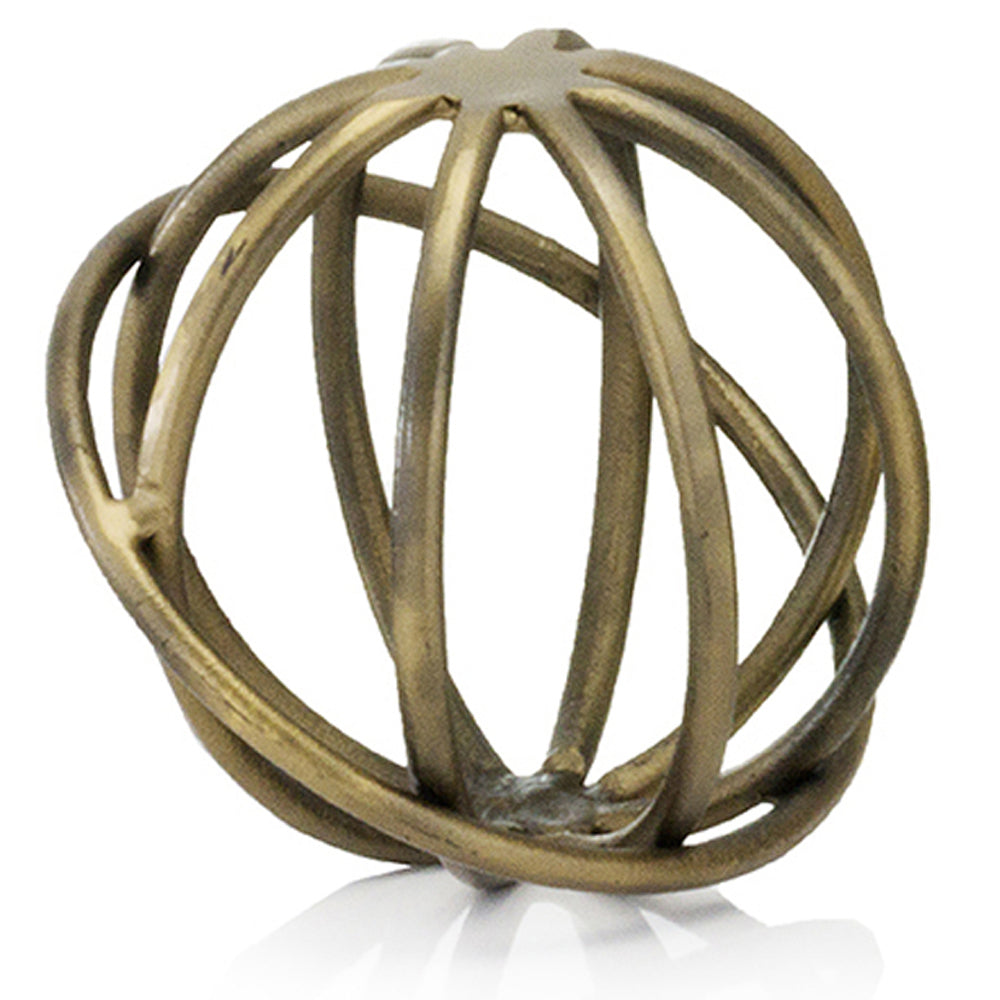 8" x 8" x 7" Bronze Gold Large Sphere