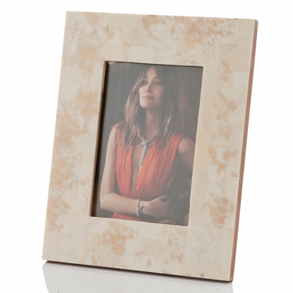 2" x 8.5" x 10.5" Natural and Gold Spindle 5x7 Photo Frame