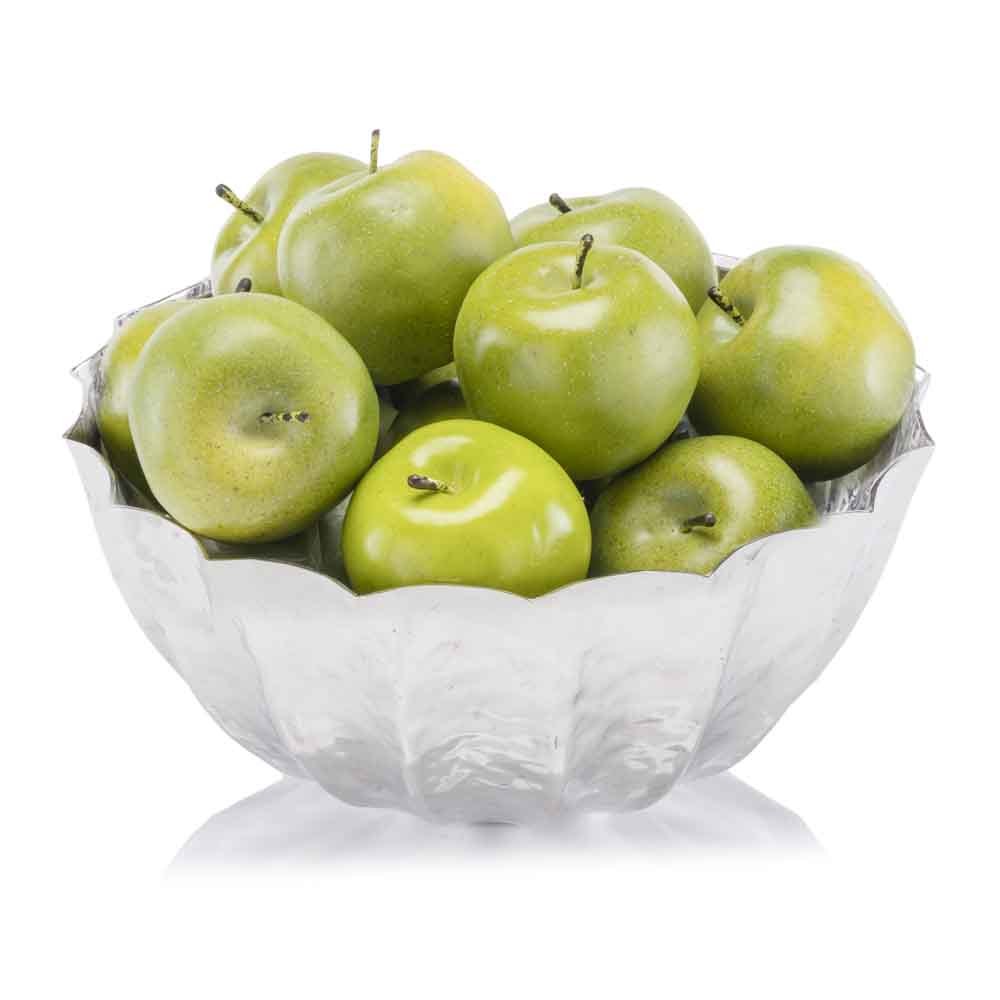 12" x 12" x 6" Silver Scallop Bowl