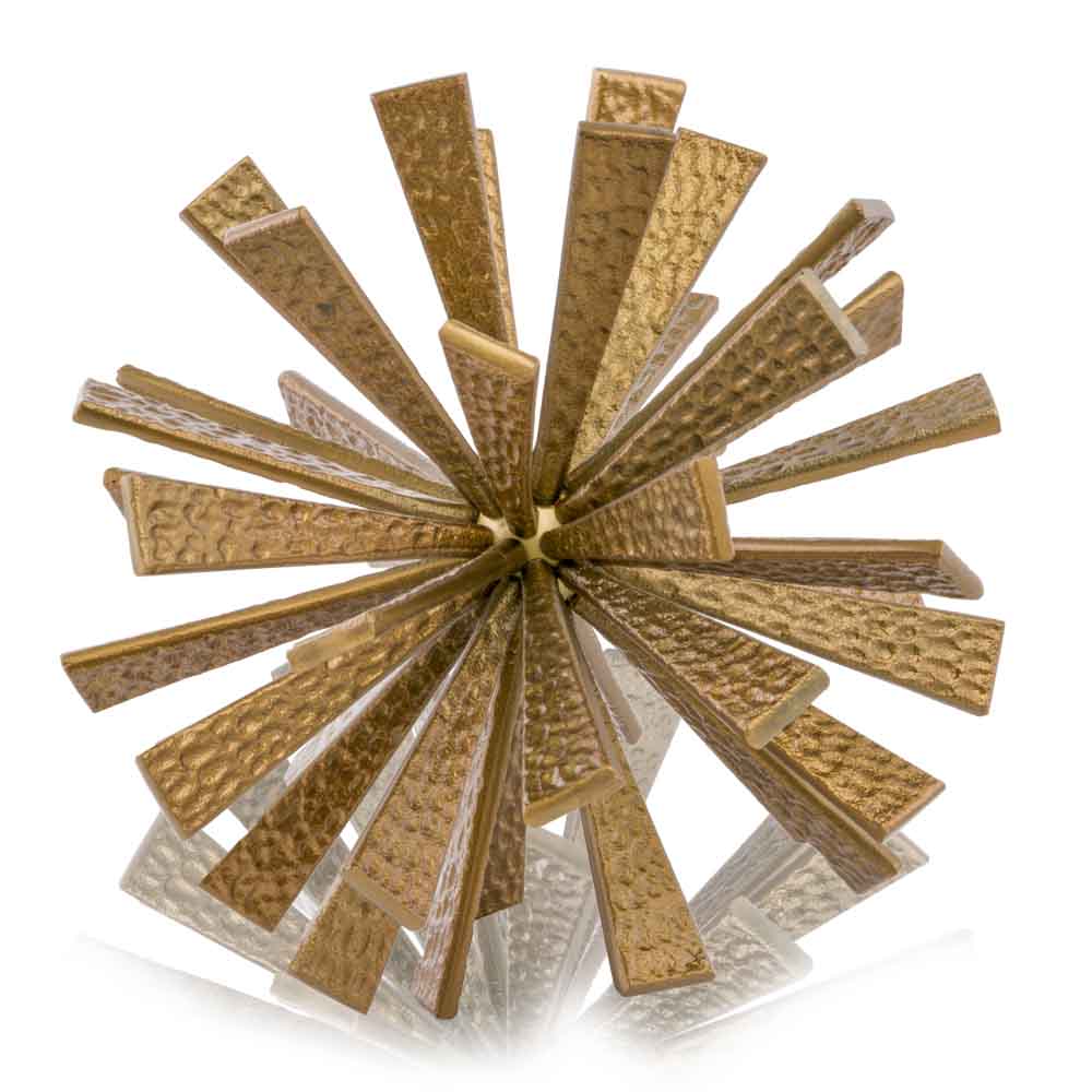Antiqued Brass Starburst Object Sculpture