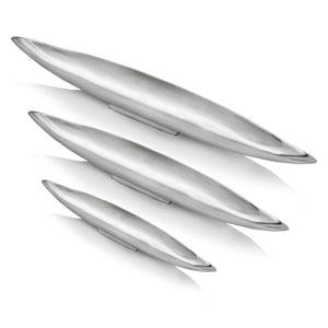 4.5" x 20" x 3" Buffed Short Boat Tray