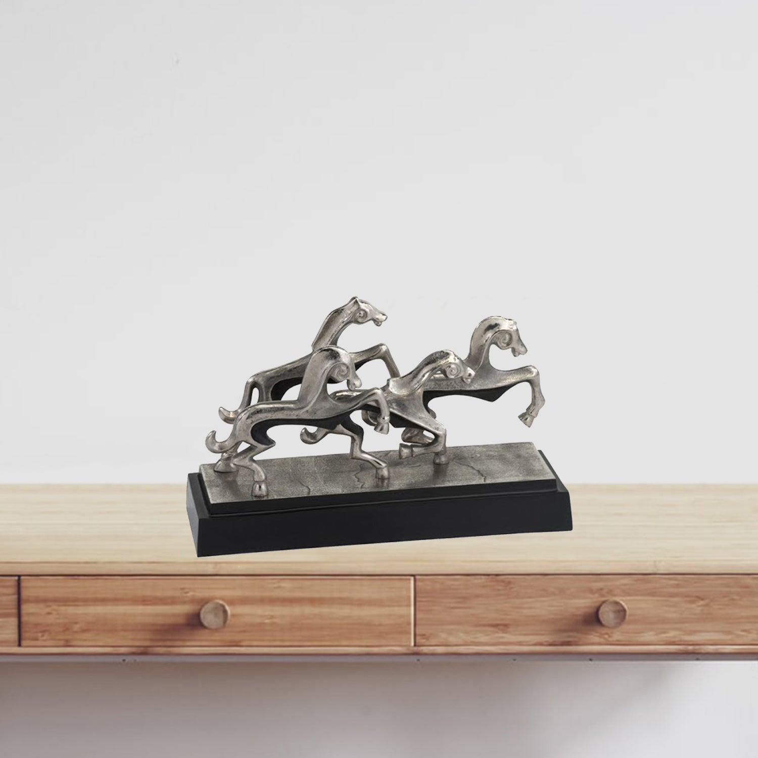 6" x 18.75" x 12" Rough Silver Black Steeple Chase