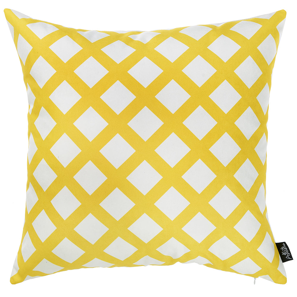 18"x 18" Tropical Cross Squares Decorative Throw Pillow Cover
