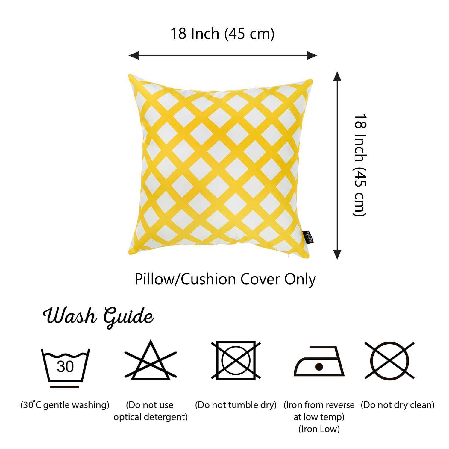 18"x 18" Tropical Cross Squares Decorative Throw Pillow Cover