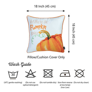 18"x 18" Thankful Pumpkin Love Printed Decorative Throw Pillow Cover