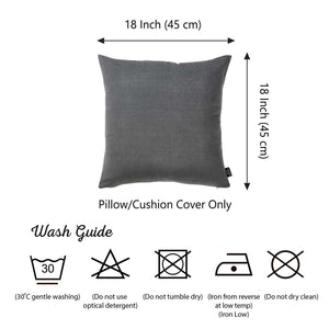 18"x18" Grey Honey Decorative Throw Pillow Cover 2 pcs in set