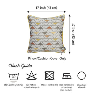 17"x 17" Colorful Jacquard Shapes Decorative Throw Pillow Cover Set Of 2 Pcs Square