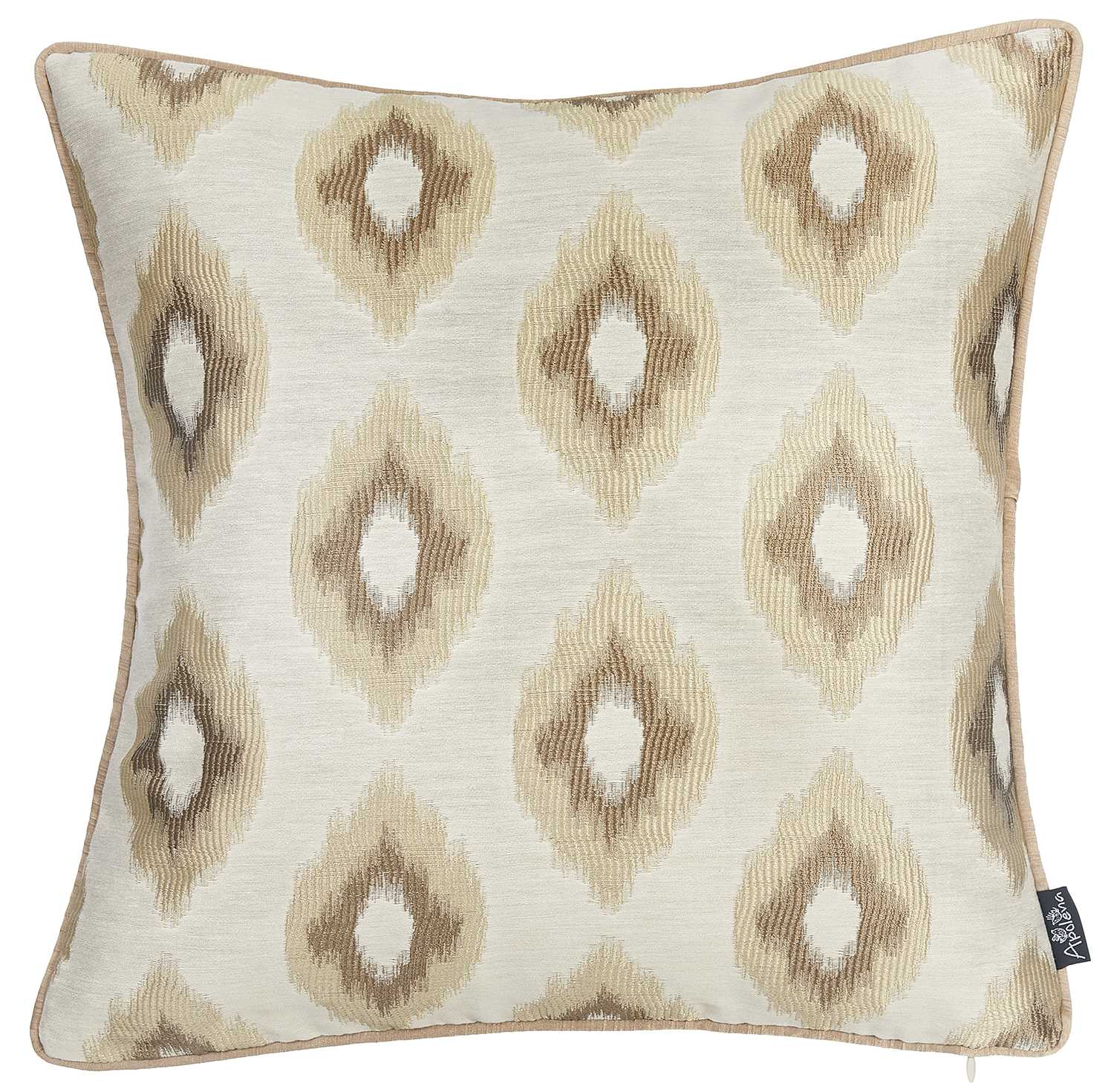 17"x 17" Jacquard Brown Slices Decorative Throw Pillow Cover Set Of 2 Pcs Square