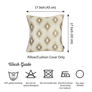 17"x 17" Jacquard Brown Slices Decorative Throw Pillow Cover Set Of 2 Pcs Square