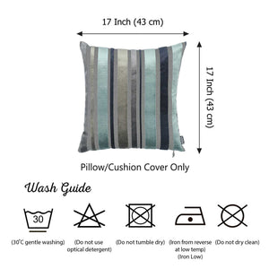 17"x17" Sky Blue Velvet Luxurious Throw Decorative Pillow Case Set of 2 pcs Square