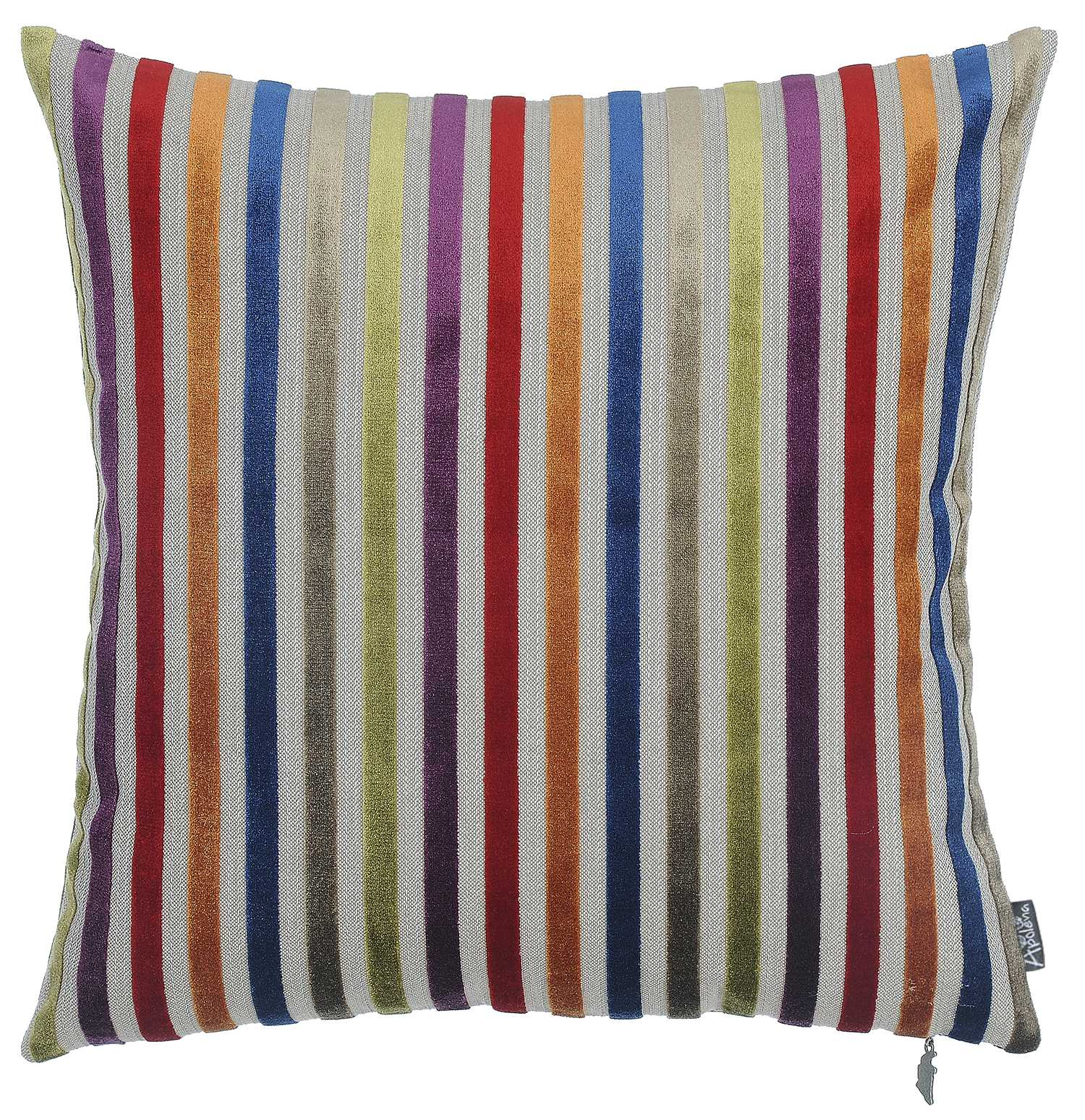 17"x17" Colored Velvet Lines Luxurious Throw Decorative Pillow Case Set of 2 pcs Square