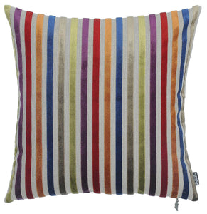 17"x17" Colored Velvet Lines Luxurious Throw Decorative Pillow Case Set of 2 pcs Square