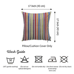 17"x17" Colored Velvet Lines Luxurious Throw Decorative Pillow Case Set of 2 pcs Square