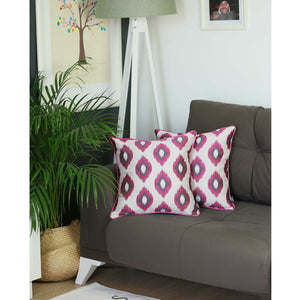 17"x 17"Purple Jacquard Slices Decorative Throw Pillow Cover Set Of 2 Pcs Square