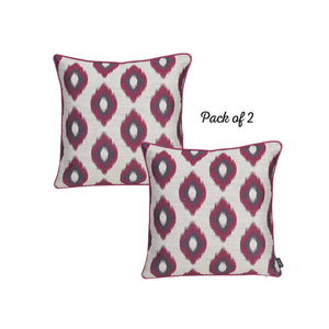 17"x 17"Purple Jacquard Slices Decorative Throw Pillow Cover Set Of 2 Pcs Square