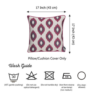 17"x 17"Purple Jacquard Slices Decorative Throw Pillow Cover Set Of 2 Pcs Square