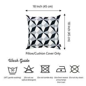 18"x18" Black and White BW Ilusion Decorative Throw Pillow Cover