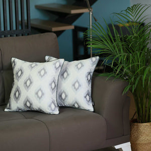 17"x 17"Sky Blue Jacquard Slices Decorative Throw Pillow Cover Set Of 2 Pcs Square