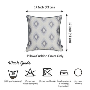 17"x 17"Sky Blue Jacquard Slices Decorative Throw Pillow Cover Set Of 2 Pcs Square