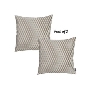 17"x 17" Honeycomb Jacquard Decorative Throw Pillow Cover Set Of 2 Pcs Square